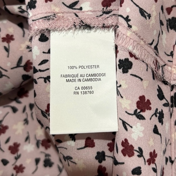 Reitmans, Pink Floral Sleeveless Blouse, XS - Picture 5 of 8